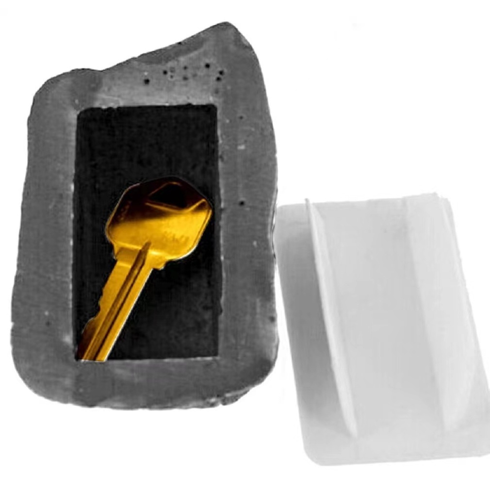 Hide-a-Spare-Key Rock - Looks & Feels like Real Stone - Safe for Outdoor Garden or Yard Geocaching Key Hider