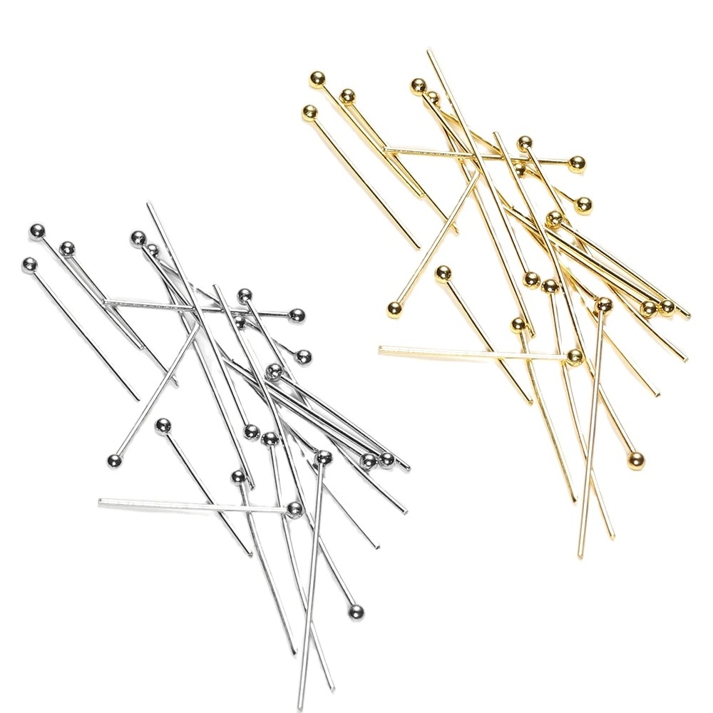 Stainless Steel Gold Color Head Pins DIY Earrings Findings Handmade Crafts Jewelry Making Accessories