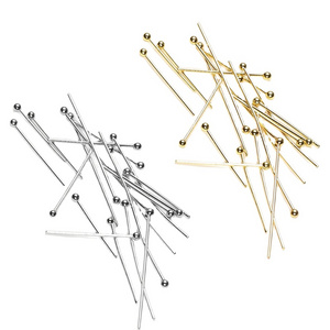 Stainless Steel Gold Color Head Pins DIY Earrings Findings Handmade Crafts Jewelry Making Accessories