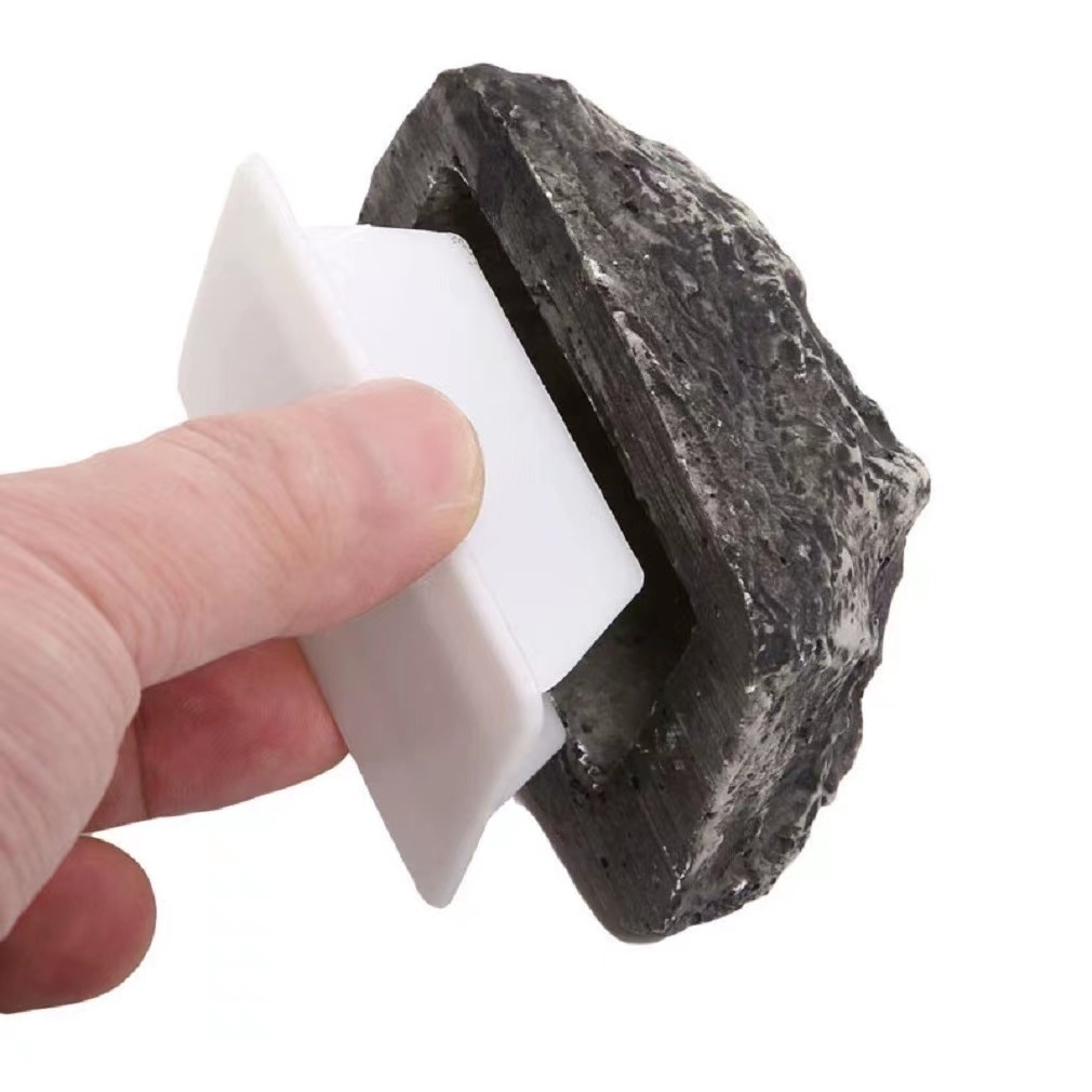 Hide-a-Spare-Key Rock - Looks & Feels like Real Stone - Safe for Outdoor Garden or Yard Geocaching Key Hider