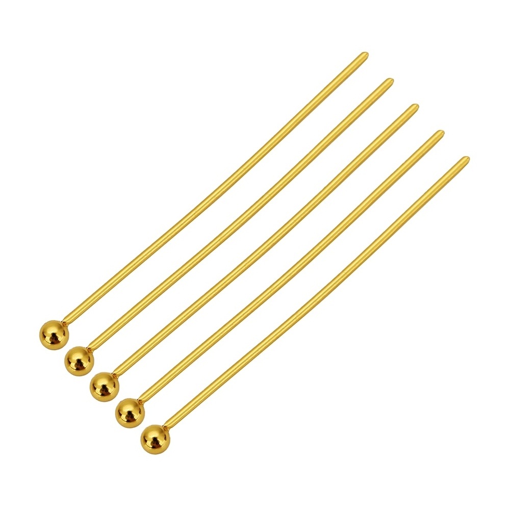 Stainless Steel Gold Color Head Pins DIY Earrings Findings Handmade Crafts Jewelry Making Accessories