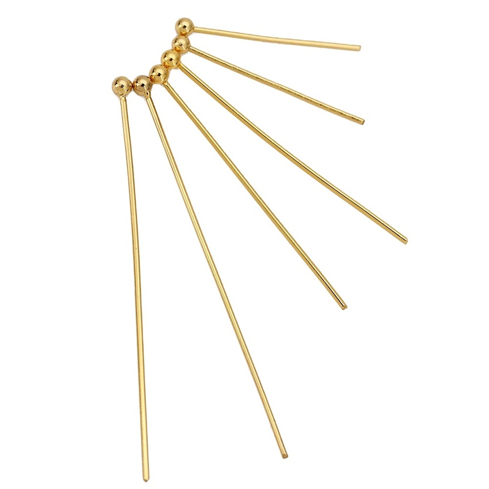 Stainless Steel Gold Color Head Pins DIY Earrings Findings Handmade Crafts Jewelry Making Accessories