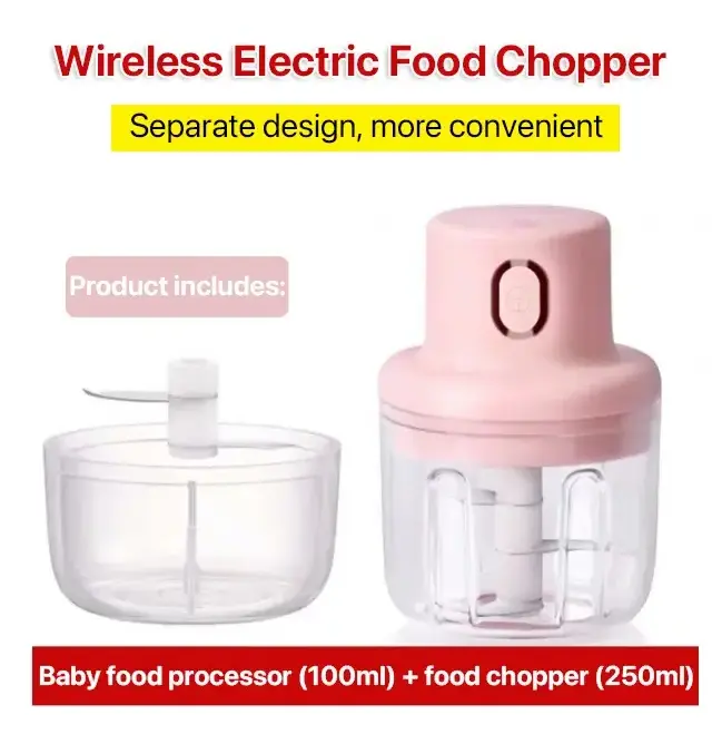 Electric Meat Garlic Grinders  Crusher USB Fruit Meat Cutter Blender vegetable chopper Machine Kitchen Tools