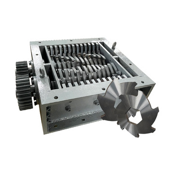 510x450 model cardboard/ Rubber /pet bottles /wood /food /two shafts shredder machine chamber box blades