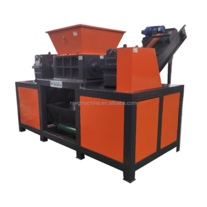 Double shaft tire slit knife recycling machine / Making sawdust metal shredder / second hand plastic crusher for hot sale