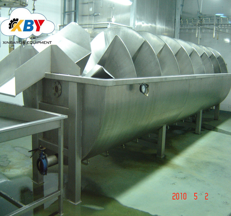 chicken washer spin chiller machine washing  machinery chilling equipment for poultry