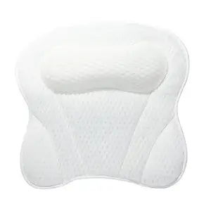 Custom hick Padded Ergonomic Bath  Pillow for Tub Support for Head Neck and Back Bathtub Headrest Pillows