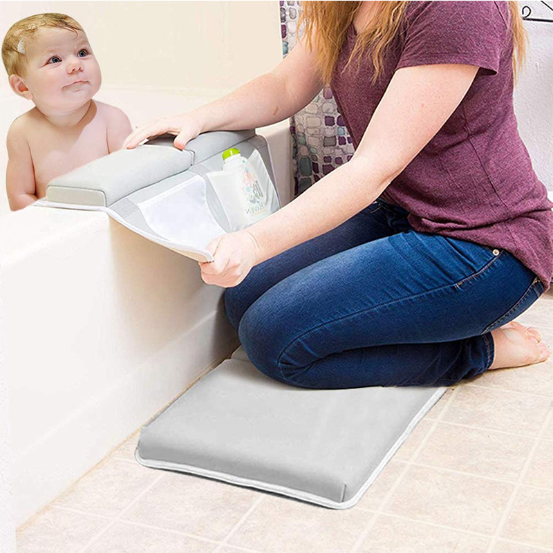 Comfortable Baby Bath Kneeler and Elbow Rest Pad Thickest Bathtub Kneeler Pad with Memory Foam  Bath Kneeling Pad