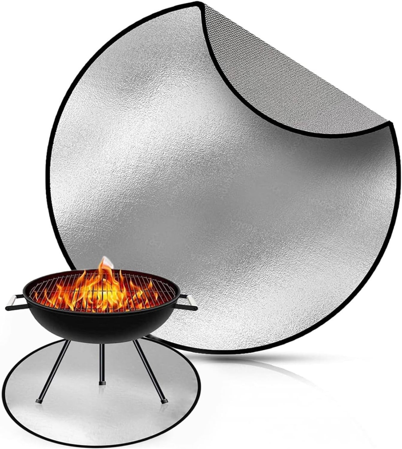 Double-Sided Fire Pit Mat 36 inch Round Under Grill Mat High Quality Fireproof Deck  and Patio Protector Mat