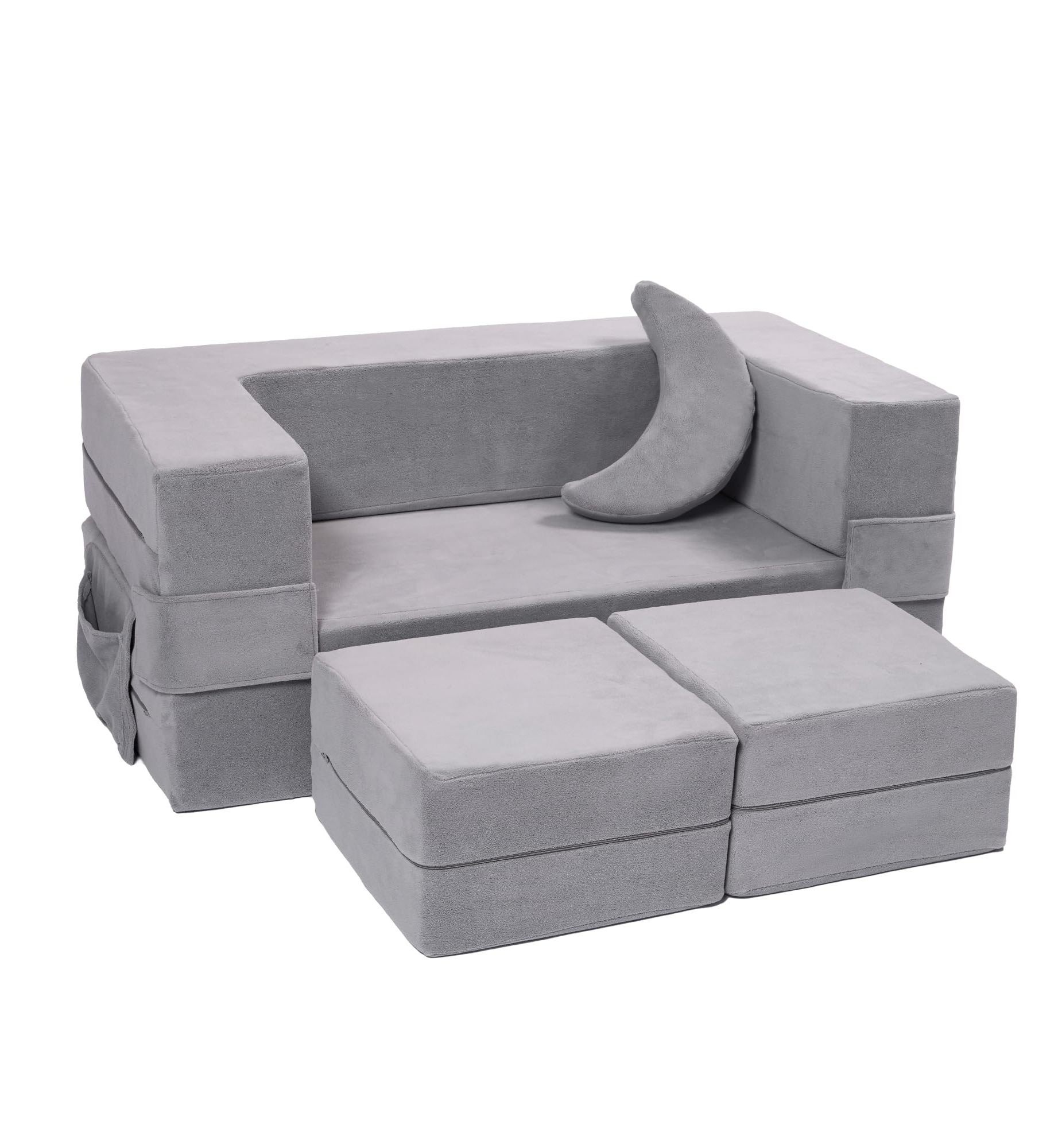 Custom  Kids Modular Couch Toddler with 2 Balls Kids Couch Play Set  in 1 Baby Foam Sofa Kids Nugget couch for Playroom