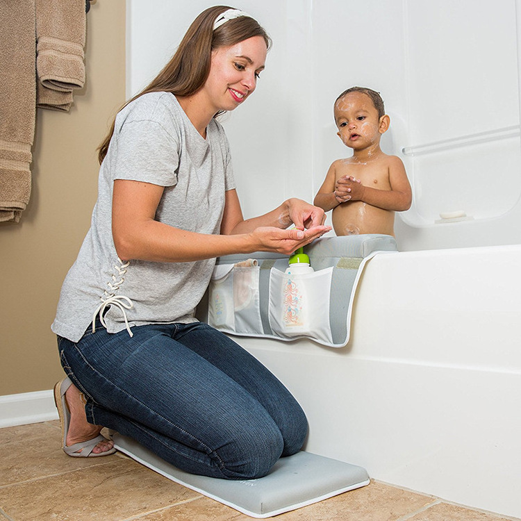 Comfortable Baby Bath Kneeler and Elbow Rest Pad Thickest Bathtub Kneeler Pad with Memory Foam  Bath Kneeling Pad