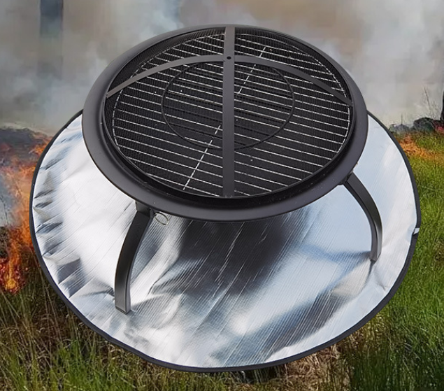 Double-Sided Fire Pit Mat 36 inch Round Under Grill Mat High Quality Fireproof Deck  and Patio Protector Mat