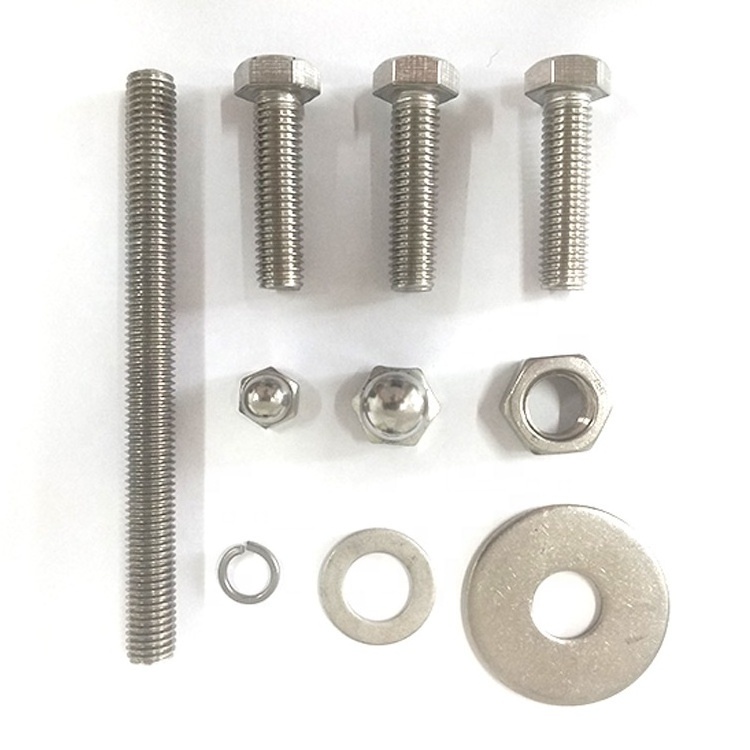 Custom high tensile duplex stainless steel 2205 2507 m10 to m8 hex stud bolts and double ended studs