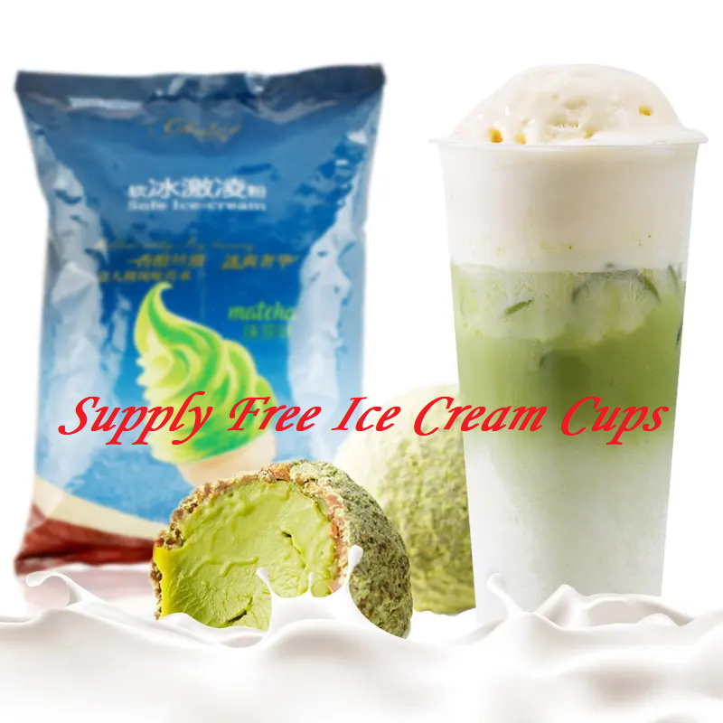 Matcha Soft ice cream powder mix classic OEM acceptable soft and hard with 18 different flavors ice cream powder