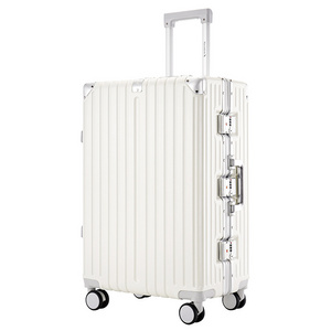 Manufacturer Luxury Aluminium Frame minion suitcase Business Airport Metal Trolley Luggage with Tsa Lock