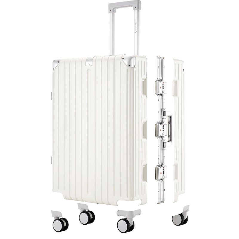 Manufacturer Luxury Aluminium Frame minion suitcase Business Airport Metal Trolley Luggage with Tsa Lock