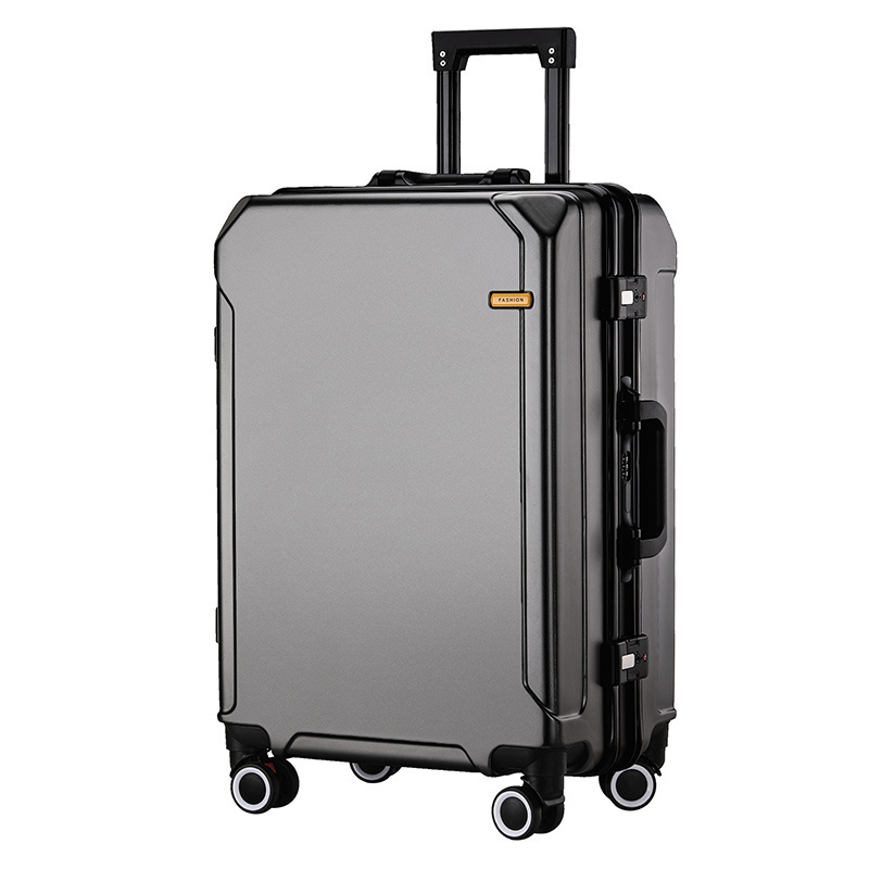 Travel Durable PP Trolley Suitcase Rolling Hard Shell Spinner Luggage Set with Front Opening Laptop Mobile Cup Holder