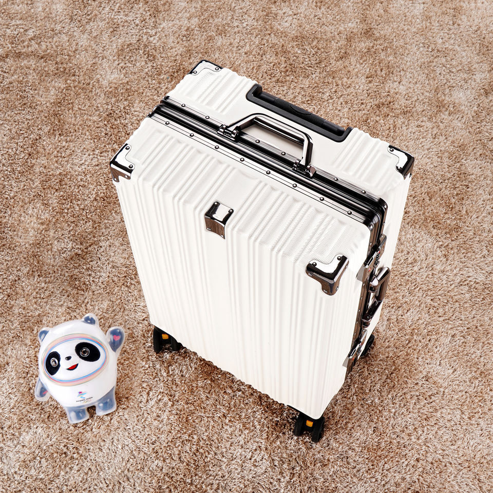 Cheap personalized vintage luggage sets robot makeup suitcase