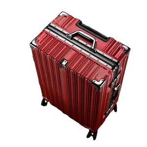 Cheap personalized vintage luggage sets robot makeup suitcase