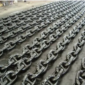 Grade U2, U3 stud link anchor chains, alloy steel, self colored