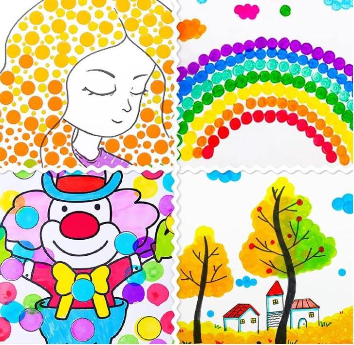 Washable Dot Markers for Toddlers Kids Preschool Bingo Markers Non Toxic Toddler Arts and Crafts Supplies Paint Markers for Kids