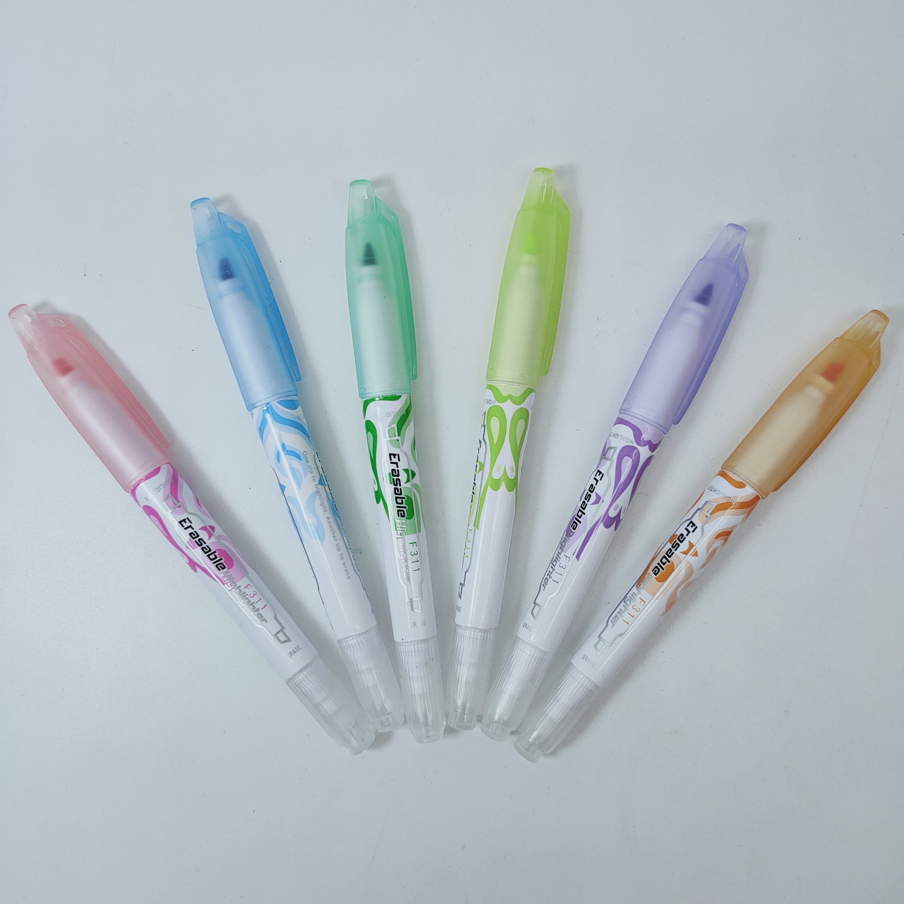 Erasable highlighter colorful axe, note-taking, marking, multifunctional student friction marking pen