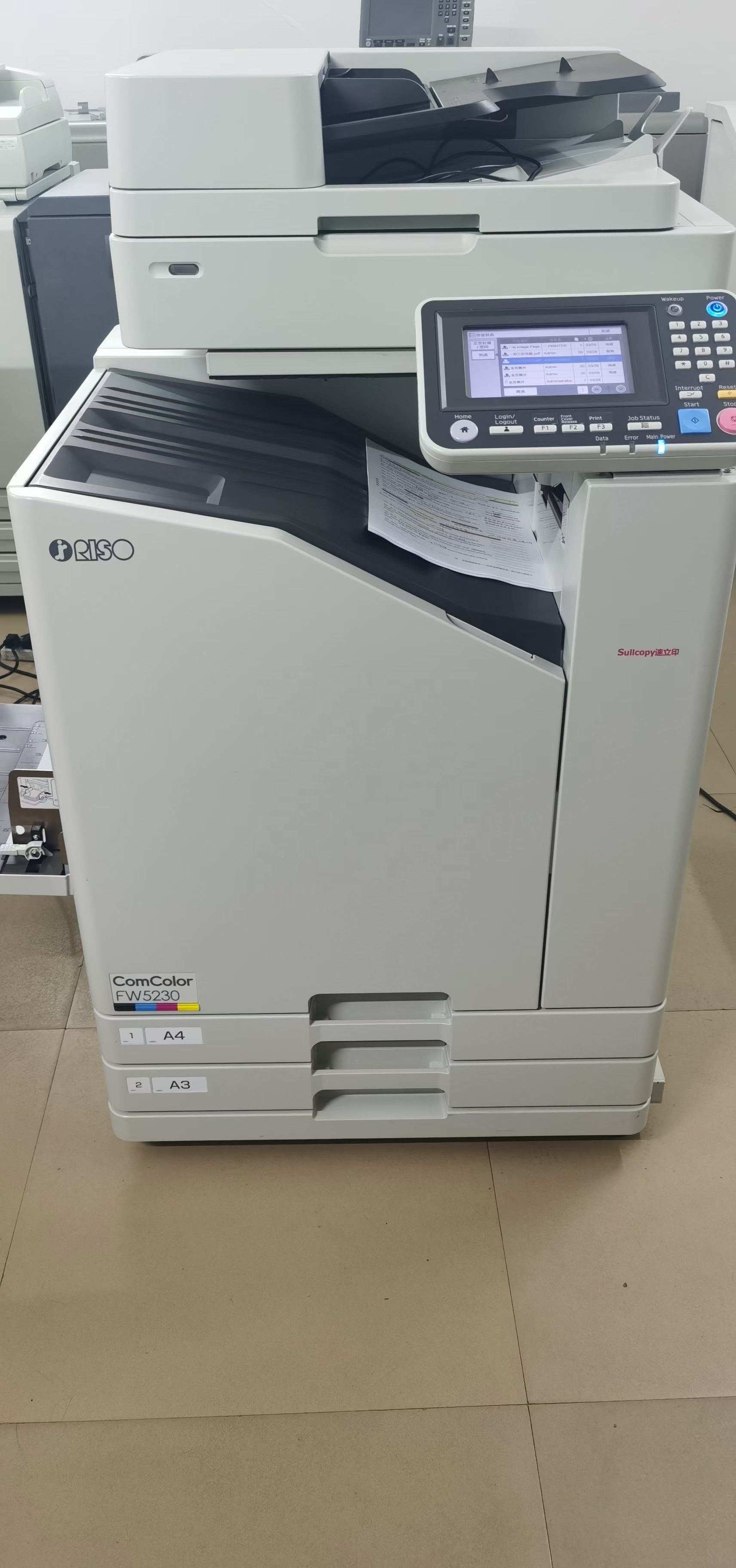 RISOS comcolor  EX7250/7200/9050/9000 FW1230/5230 GD7330/9630 duplicator printer