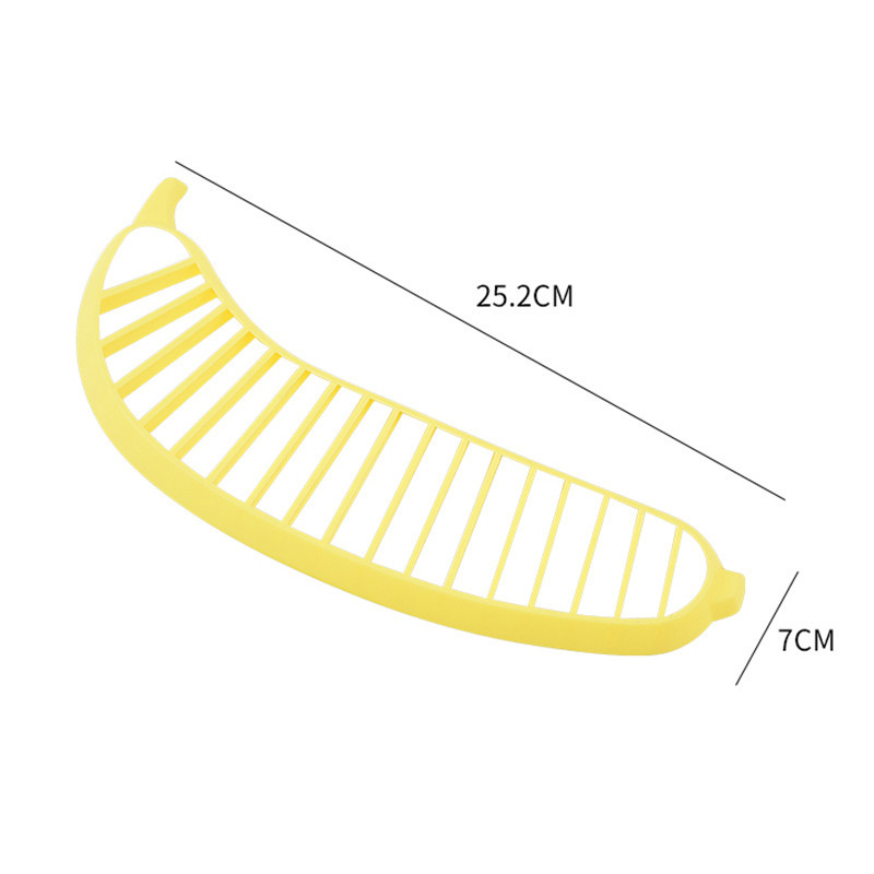 Easy Banana Slicer Cutters Practical Kitchen Tool Plastic Salad Fruit Peeler Cutter Chopper