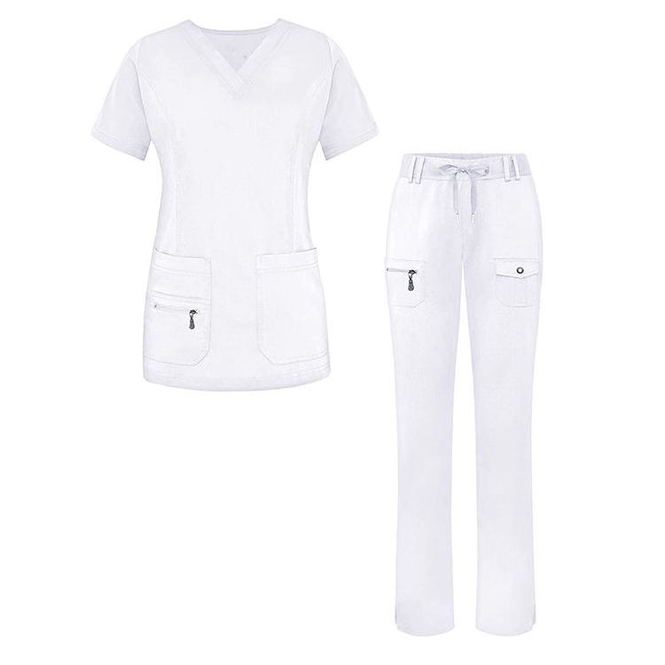 Fashionable Scrubs Unirom Sets Navy Scrub Set Designs New Style Nurse Uniform Women's Jogger Scrub