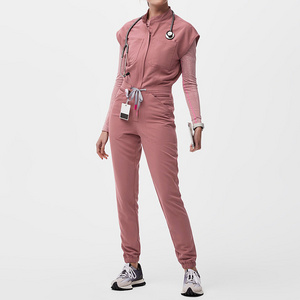 Fashion doctor healthcare medical scrubs uniforms spa beauty salon uniform stylish nurse scrubs nursing scrubs jumpsuit