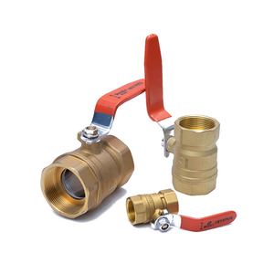 China Valve Manufactory Red butler brass ball valve 1 inch Steel Handle (reduced Diameter) Brass Ball Valve