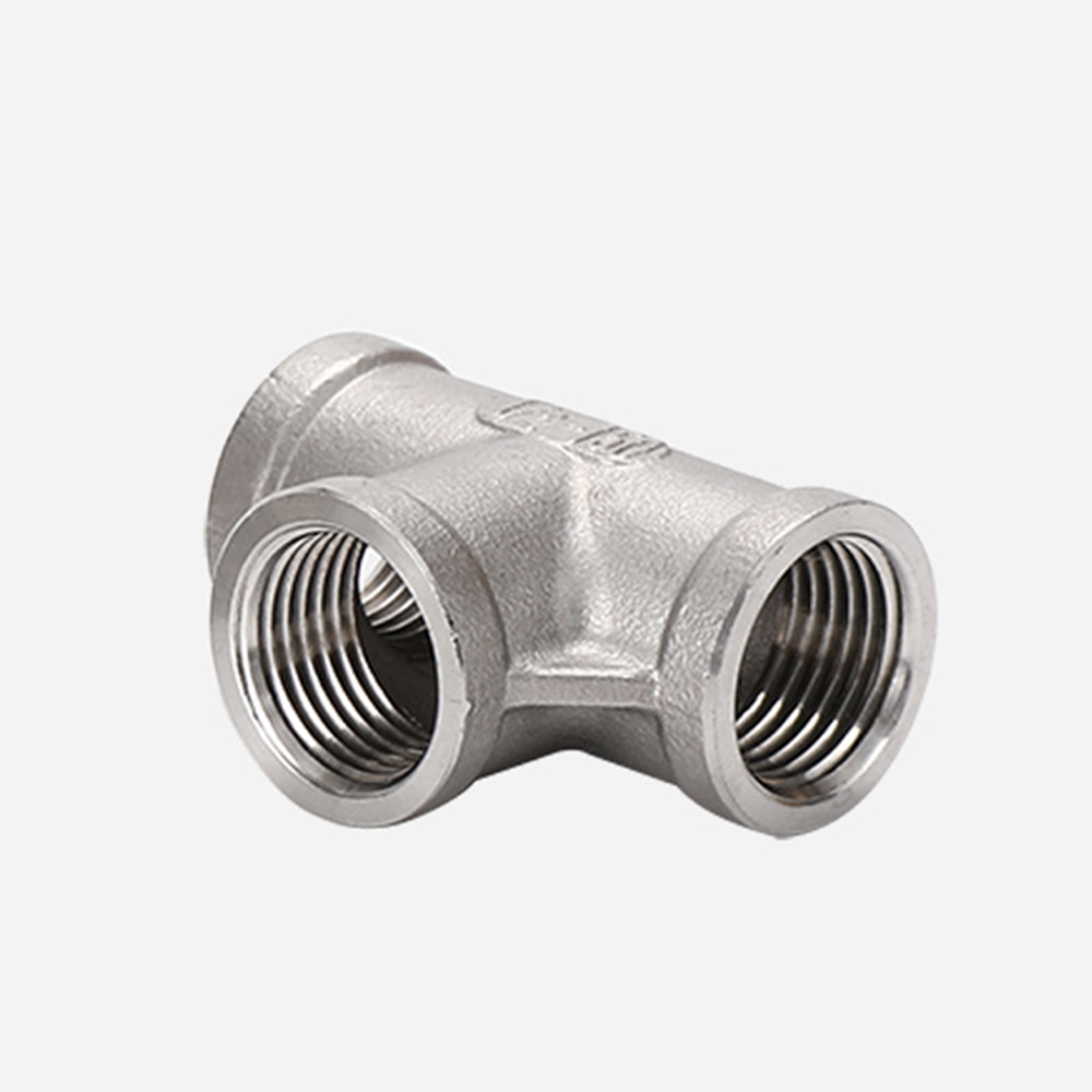 Hydraulic Transition Pipe Fittings Stainless Steel 304/316 threaded hose connector Tee Female