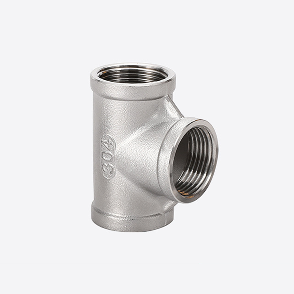 Hydraulic Transition Pipe Fittings Stainless Steel 304/316 threaded hose connector Tee Female