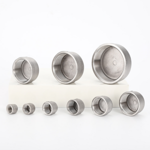 Stainless Steel End Threaded Plug Cap Water Pipe Round Head Cap