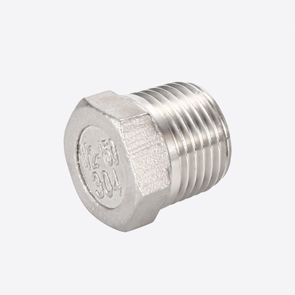 304 Hexagon NPT Stainless Steel Thread Plug ASME Forged Threaded / Screwed Hex Plug