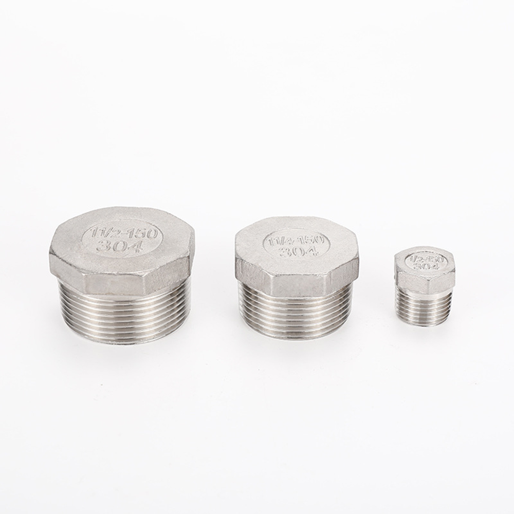 304 Hexagon NPT Stainless Steel Thread Plug ASME Forged Threaded / Screwed Hex Plug