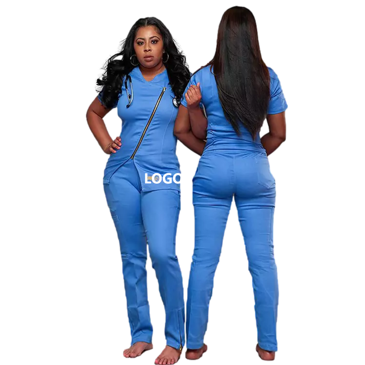 Wholesale women modest customize waterproof nursing scrubs shorts vendors stretchy plus size custom nurse scrubs for women