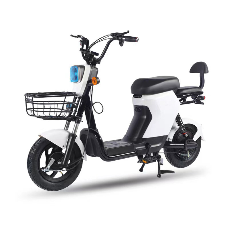 Well Made 14 Inch 500W Step Through Electric Hybrid Family City E Bike Tandem Bicycle, 2 Seat 2 Passenger Lady Ebike