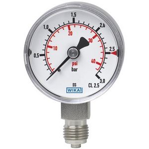 Bourdon tube pressure gauge, stainless steel Compact version, NS 40, 50 and 63 Model 131.11