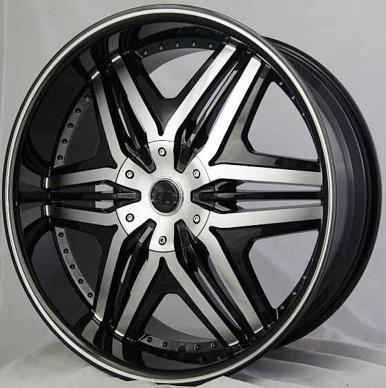 22 inch deep dish chrome car alloy wheel rims, 6x139.7 wheels rim