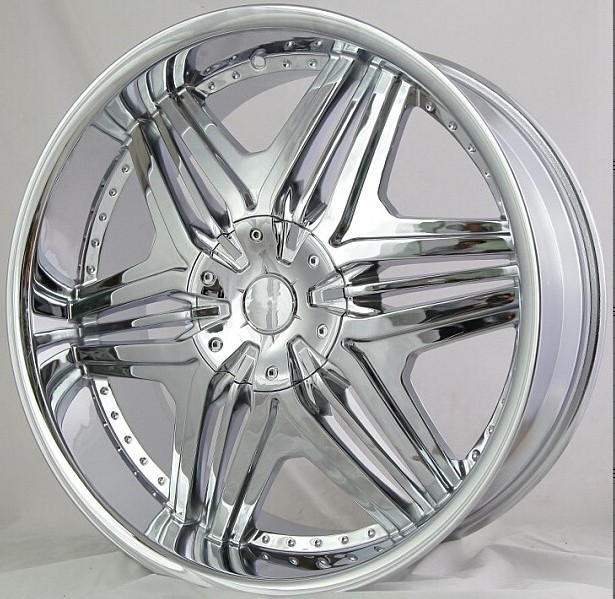 22 inch deep dish chrome car alloy wheel rims, 6x139.7 wheels rim