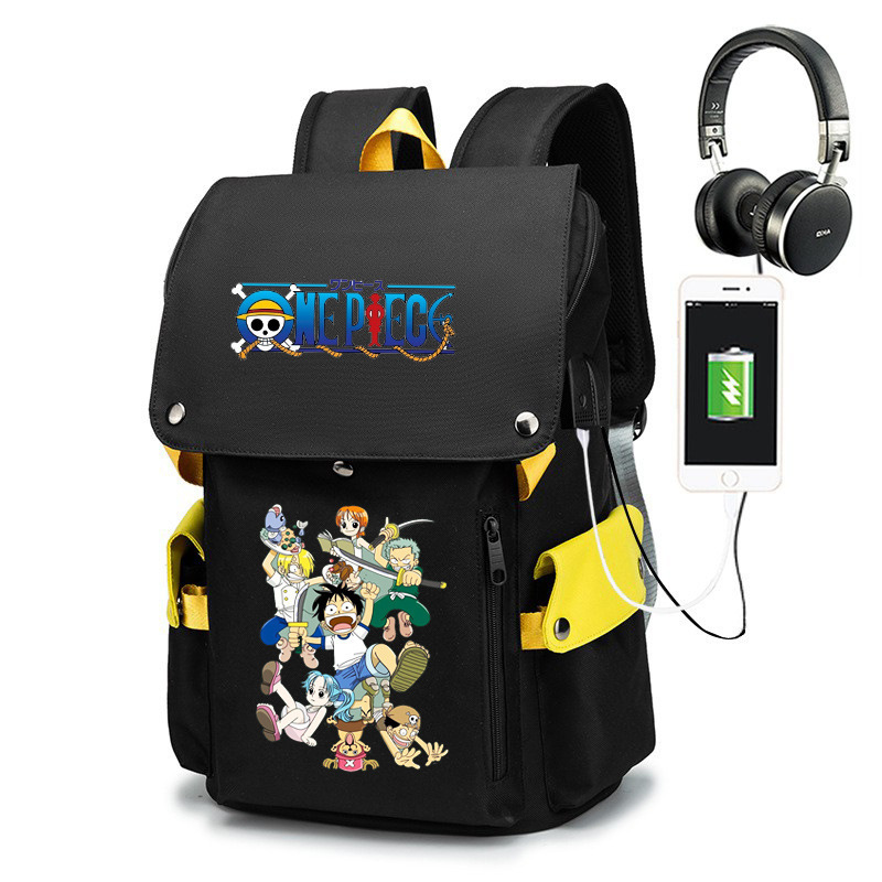 Japan Anime Cartoon Kids Children Students Piece Lufy Schoolbags Backpacks