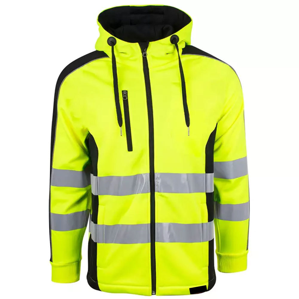 Pakistan Factory Supply High Visibility Workwear Reflective Softshell Jackets Custom Construction Working Clothes Jackets