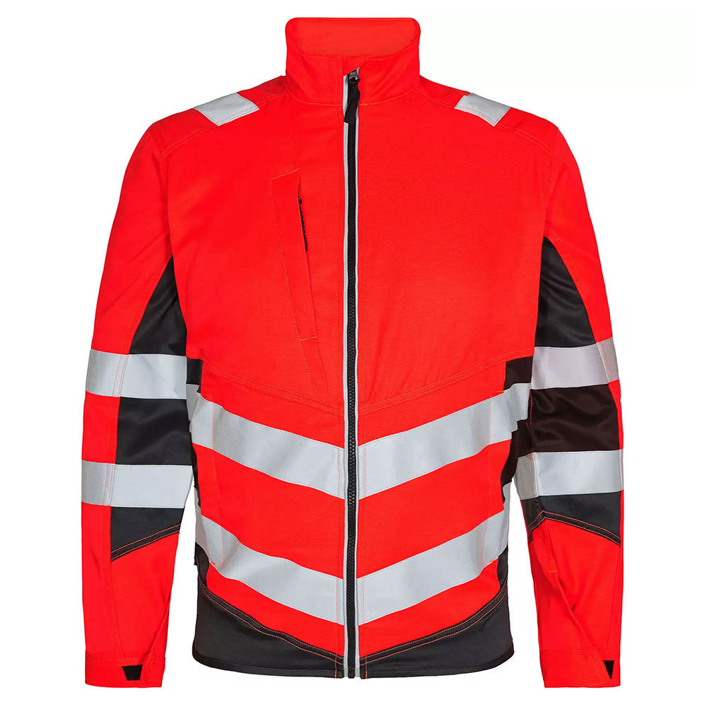 Men Safety Construction Bomber Jacket Reflective Windbreaker Coats High Visibility Worker Multipocket Fireproof Jackets