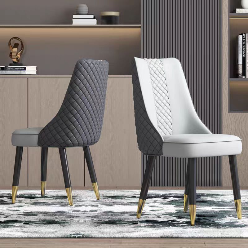 White Dining Chairs New Arrivals Leather Nordic Dining Chair Wood/ Metal FeetWholesale Solid for Home Home Furniture Minimalist