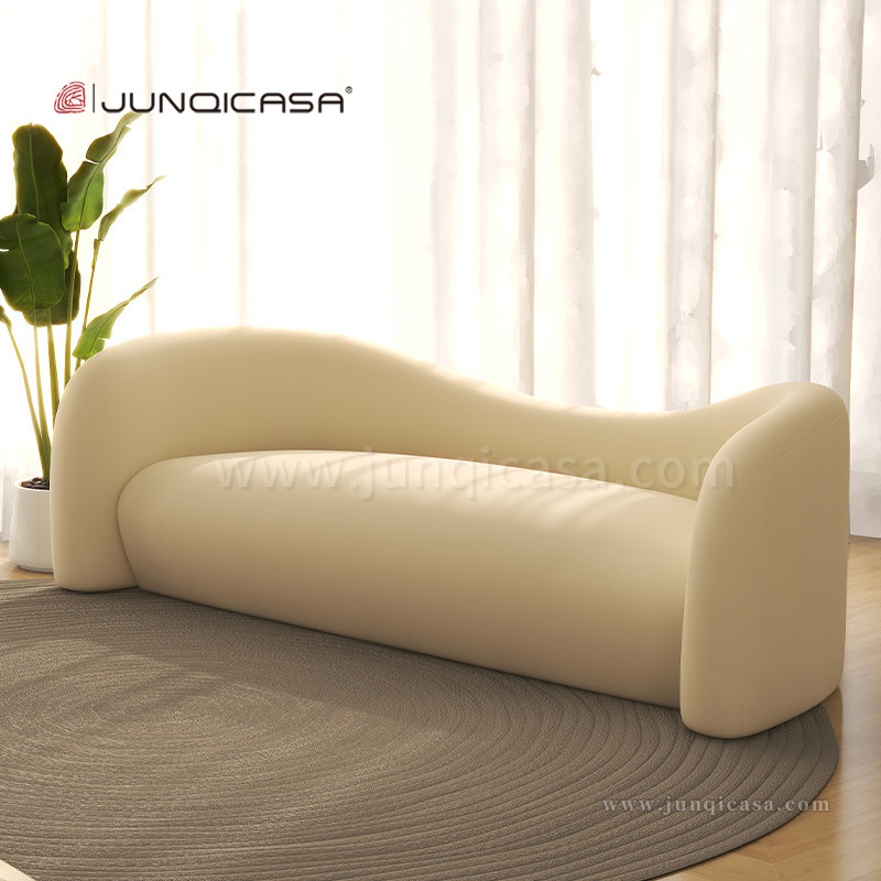 Modern Corner Couch Curved Sofa Bed Italian Luxury Living Room Sofa Set Furniture Half Moon Sofa