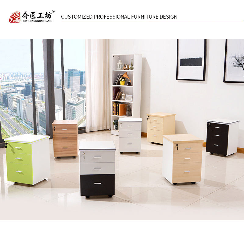 Modern Solid Wood Furniture Simple Filing Cupboard Chest Fireproof Office File Storage Cabinet