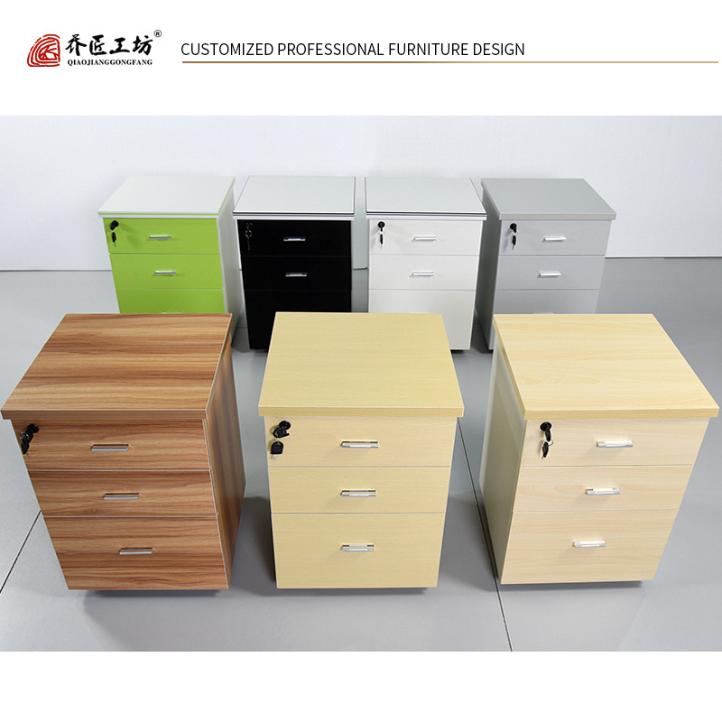 Modern Solid Wood Furniture Simple Filing Cupboard Chest Fireproof Office File Storage Cabinet