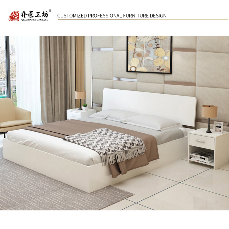 Specific Use Customized Modern Bed Frame Rococo Kingsize Bed For Bedroom