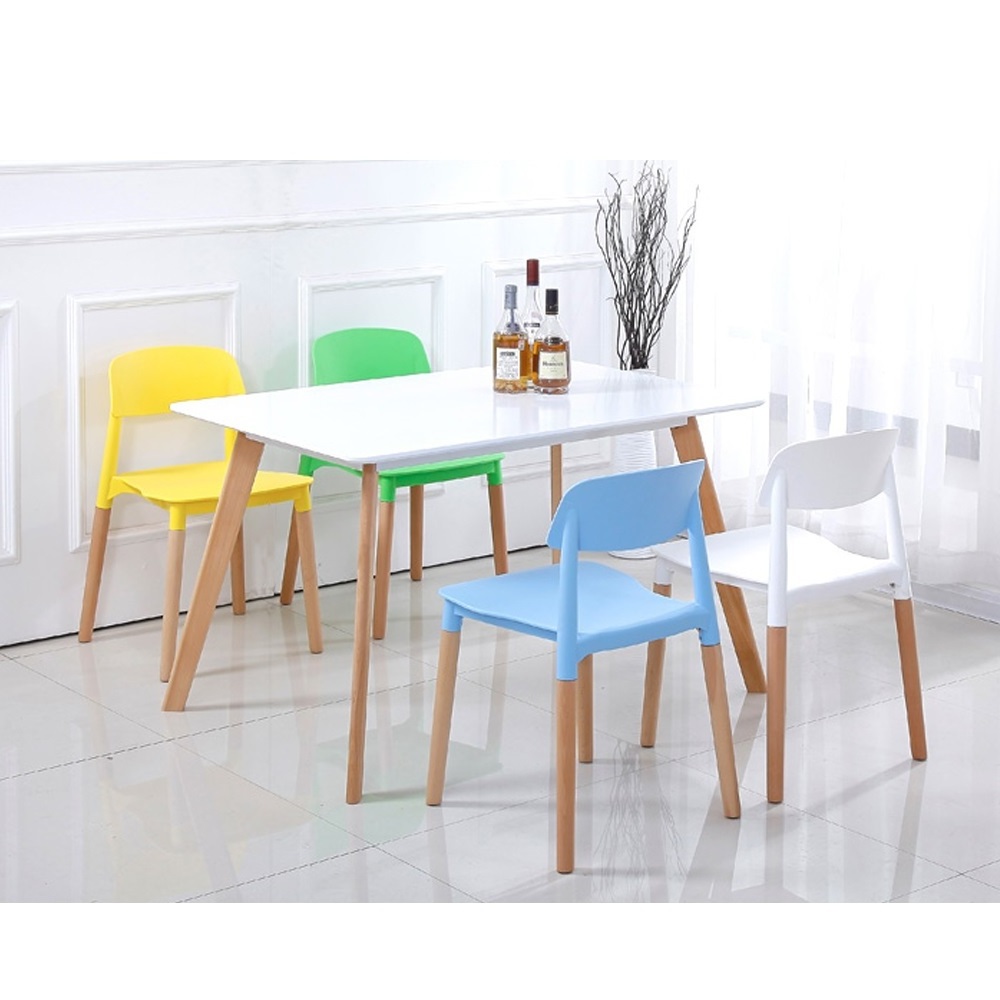 Italian Design PP Back Wooden Plastic chair Outdoor Plastic Chairs For Sale